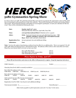 North Gym Registration and Info