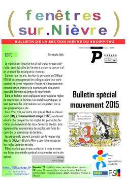 bulletin spÃ©cial mouvement 2015 - SNUipp