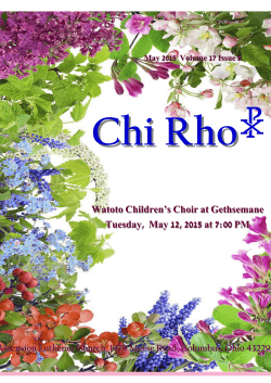 Watoto Children`s Choir at Gethsemane Tuesday, May 12, 2015 at 7