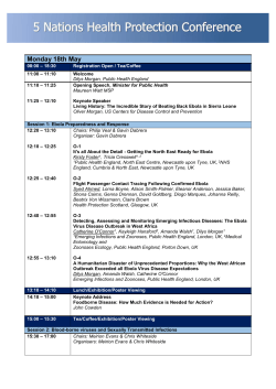 Monday 18th May - 5 Nations Health Protection Conference