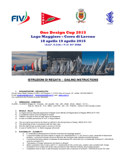 Istruzioni One Design Cup 2015 - Classe Italiana