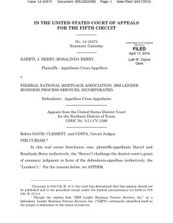 Berry v. Fannie Mae