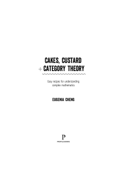 cakes, custard +category theory