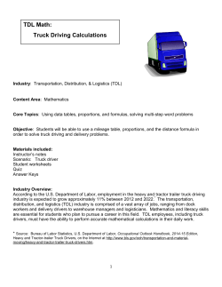 TDL Math: Truck Driving Calculations