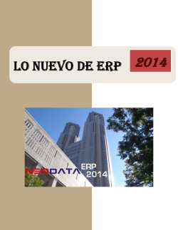 Lo Nuevo ERP2014