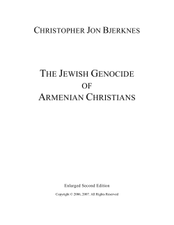 THE JEWISH GENOCIDE OF ARMENIAN CHRISTIANS