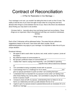 Contract of Reconciliation