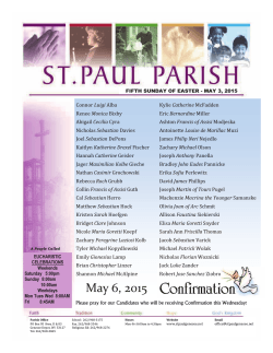 May 3, 2015 - St. Paul Parish