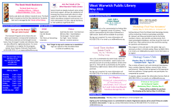 May Newsletter - West Warwick Public Library