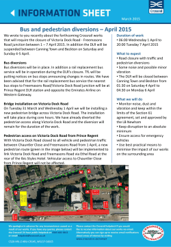 Bus and pedestrian diversions â April 2015