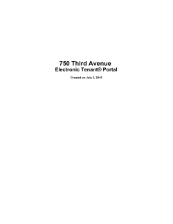 750 Third Avenue Electronic TenantÂ® Portal PDF