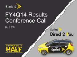 FY4Q14 Results Conference Call