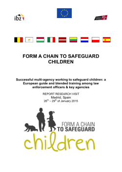 FORM A CHAIN TO SAFEGUARD CHILDREN