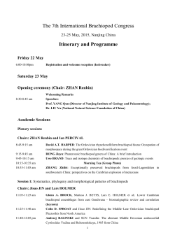 Itinerary and Programme