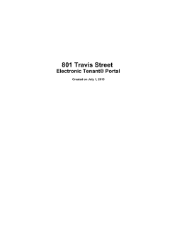 801 Travis Street Electronic TenantÂ® Portal PDF