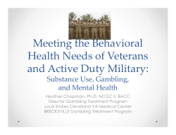 Meeting the Behavioral Health Needs of Veterans - 1-888