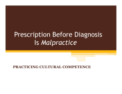 Prescription Before Diagnosis Is Malpractice - 1-888