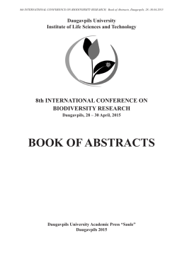 BOOK OF ABSTRACTS pdf - 8th International Conference on