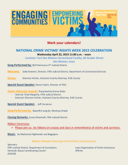 NATIONAL CRIME VICTIMS` RIGHTS WEEK 2015 CELEBRATION