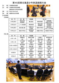 ç¬¬45åæ±åæµ·éå°å¹´å£éé§è·¯å¤§ä¼ã®çµæã«ã¤ãã¦