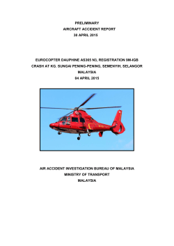 preliminary aircraft accident report 30 april 2015 eurocopter