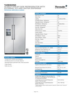 T42BD820NS 42-INCH SIDE-BY-SIDE REFRIGERATOR WITH