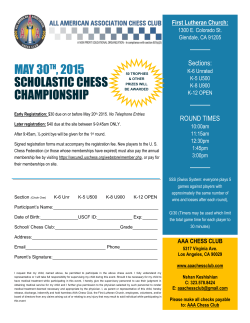 May 30th Tournament Flyer - All American Association Chess Club