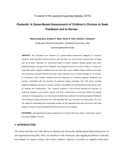 Posterlet: A Game-Based Assessment of Children`s Choices to Seek