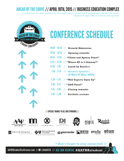 conference schedule - American Advertising Federation â Baton