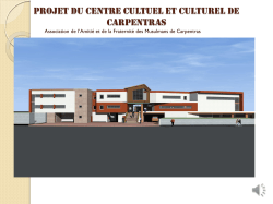 Projet du centre cultuel et culturel de Carpentras