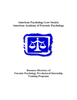 American Psychology-Law Society - American Academy of Forensic