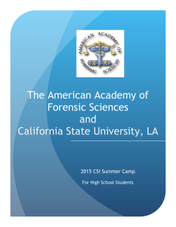 The American Academy of Forensic Sciences and California State