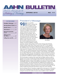 BULLETIN - American Association for the History of Nursing