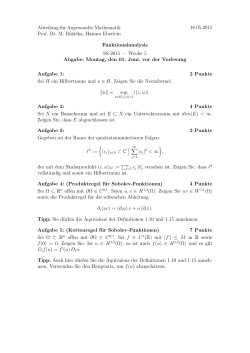 Blatt 5 - Abteilung fÃ¼r Angewandte Mathematik