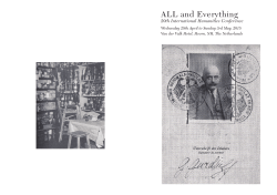 booklet pdf file - All & Everything International Humanities Conference