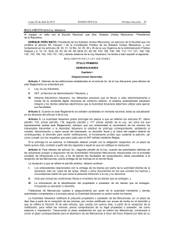 Reglamento Ley Aduanera - Agencia Aduanal Nogueira