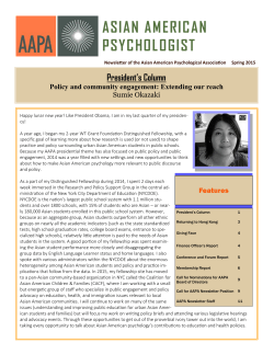 Spring 2015 - Asian American Psychological Association