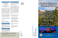 April 25, 2015 - American Academy of Pediatrics â California
