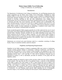 Robert James Eidlitz Travel Fellowship - AAP
