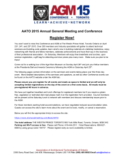 2015 AGM Registration form - Association of Architectural