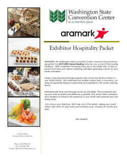 Exhibitor Hospitality packet (food and beverage)
