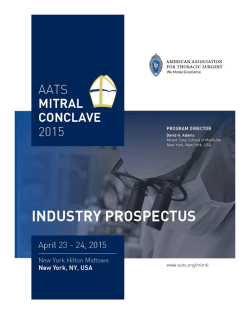 Prospectus - American Association for Thoracic Surgery