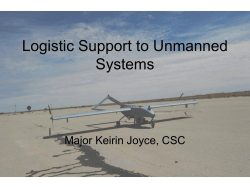 Logistic Support to Unmanned Systems