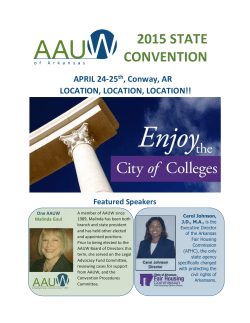the AAUW Arkansas State Convention Flyer