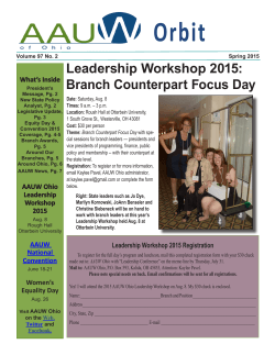 Leadership Workshop 2015: Branch Counterpart
