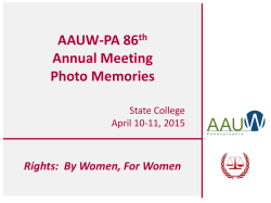 AAUW-PA 86th Annual Meeting Photo Memories