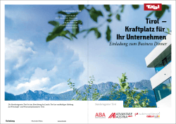 Tirol â Kraftplatz fÃ¼r Ihr Unternehmen