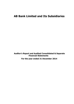 Auditor`s Report and Audited Financial Statements
