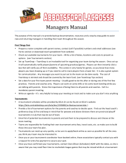Managers Manual 2015 - Abbotsford Warriors Lacrosse