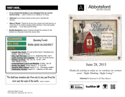 Bulletin - Abbotsford Baptist Church
